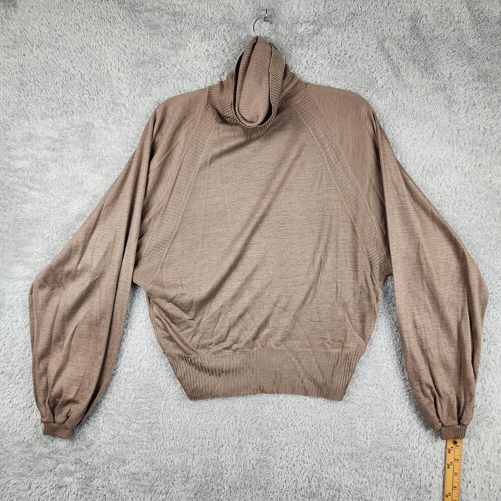 Vintage 80s Turtleneck Sweater Womens Small Dolman Knit Boho Minimalist Fairy